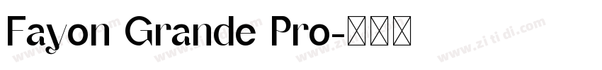 Fayon Grande Pro字体转换